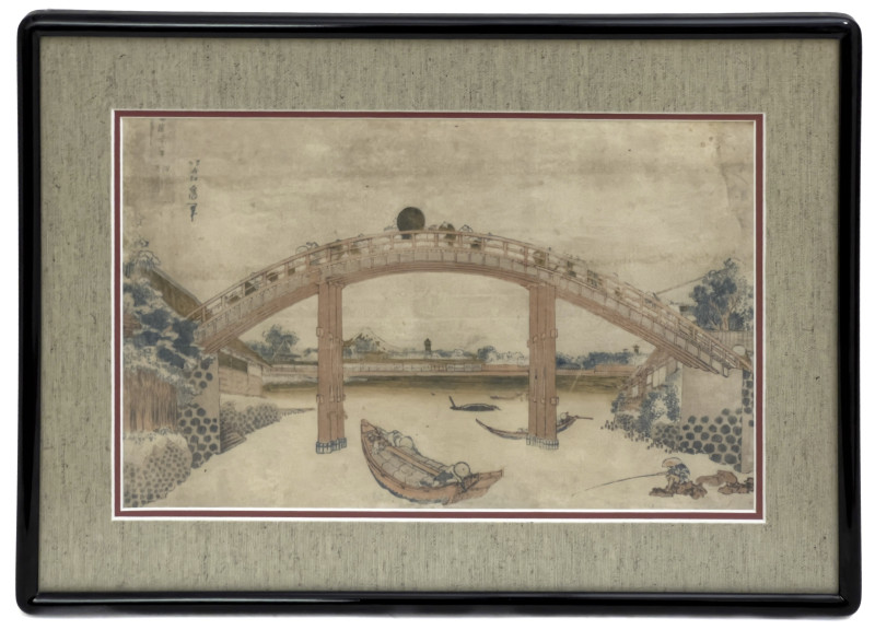 Katsushika Hokusai - Under the Mannen Bridge at Fukagawa