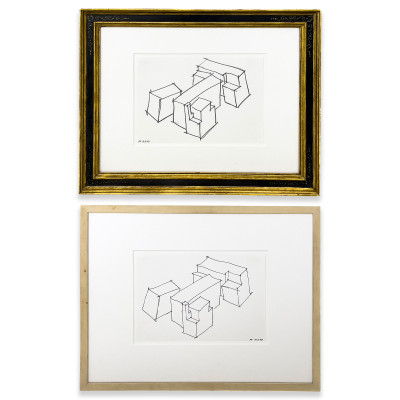 Image for Lot Frederick Fisher - Double Sided Architectural Drawing