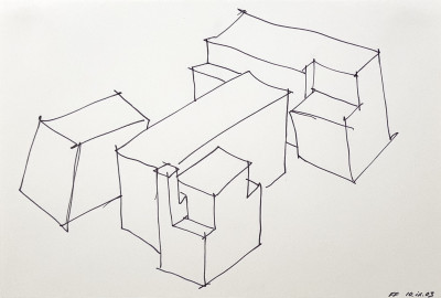 Frederick Fisher - Double Sided Architectural Drawing