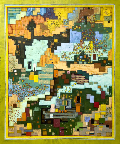 Image for Lot Janet Cooling - Untitled (Yellow Abstract)