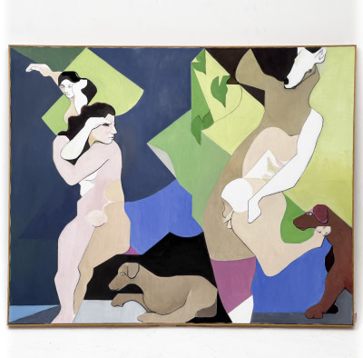 Image for Lot Leonard Alberts - Actaeon, Two Dogs, and a Deer