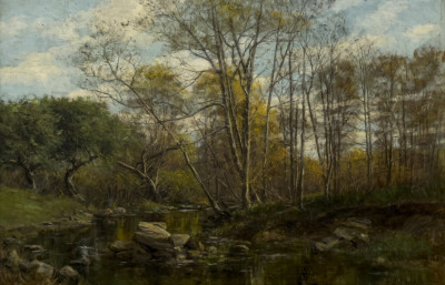 Image for Lot Olive Parker Black - Untitled (Wooded Stream)