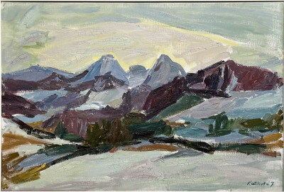 Image for Lot Juzefa Katiliūtė - Untitled (Mountain Scene)