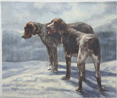 Image for Lot Leon Frias - Pointers in the Snow