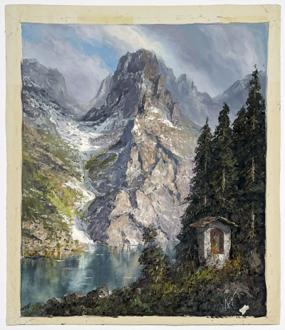 Herbert August Uerpmann - Lake House in the Mountains