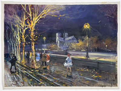 Unknown Artist - Paris Street Scene