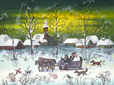 Image for Lot Edith Simon - Untitled (Winter Carriage Ride)