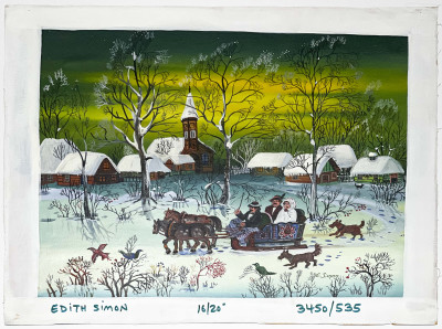 Edith Simon - Untitled (Winter Carriage Ride)