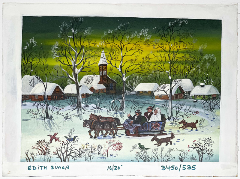Edith Simon - Untitled (Winter Carriage Ride)