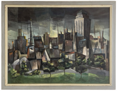 Philip Burnham Hicken - Untitled (Cityscape)