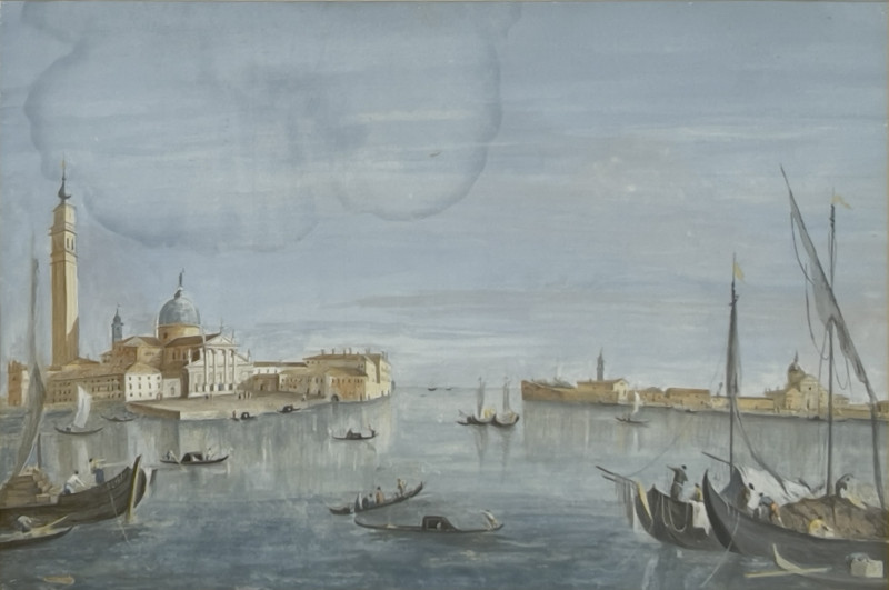 Artist Unknown - Two Venetian Canal Scenes