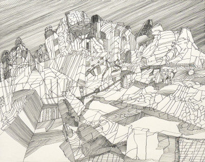 Abstract Painting and Drawing, 2 Works