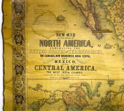 1854 Map of North America