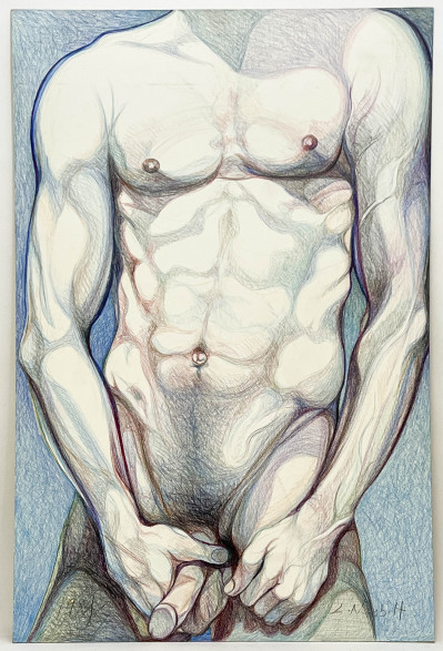 Lowell Nesbitt - Untitled (Male Nude)