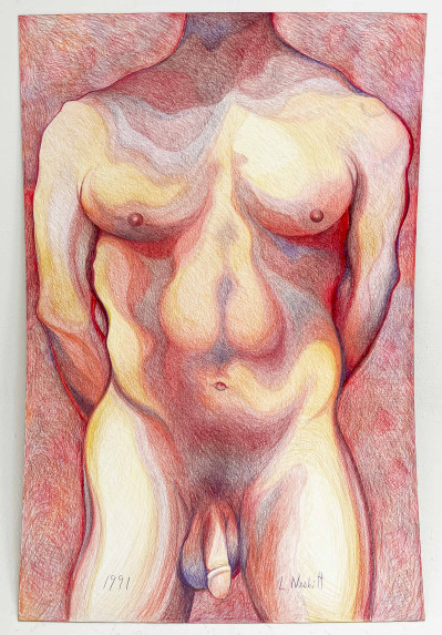 Lowell Nesbitt - Red Male Torso