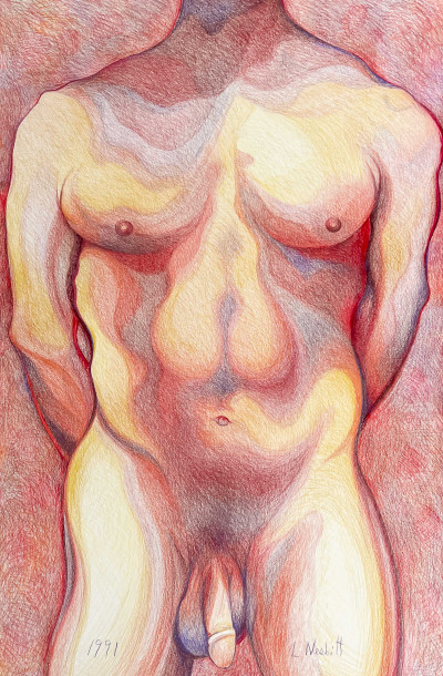 Image for Lot Lowell Nesbitt - Red Male Torso
