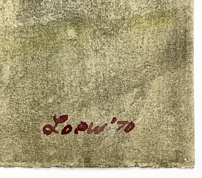 Michael Loew - Untitled (Abstract Composition in Black, Blue, and Green)