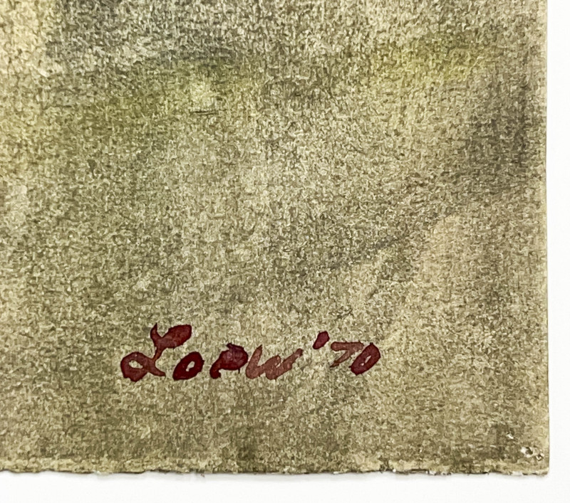 Michael Loew - Untitled (Abstract Composition in Black, Blue, and Green)