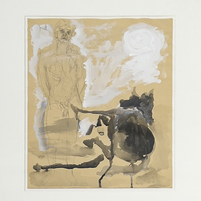 Image for Lot Nino Longobardi - Untitled (Man and Bull)