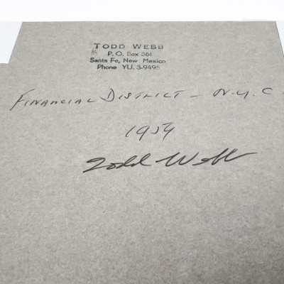 Todd Webb - Financial District, New York City