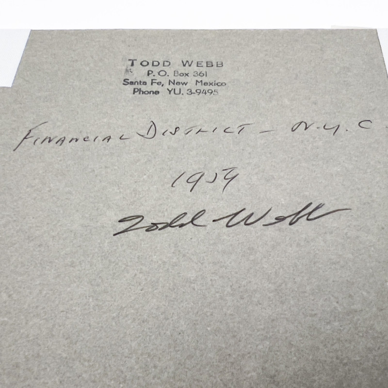 Todd Webb - Financial District, New York City