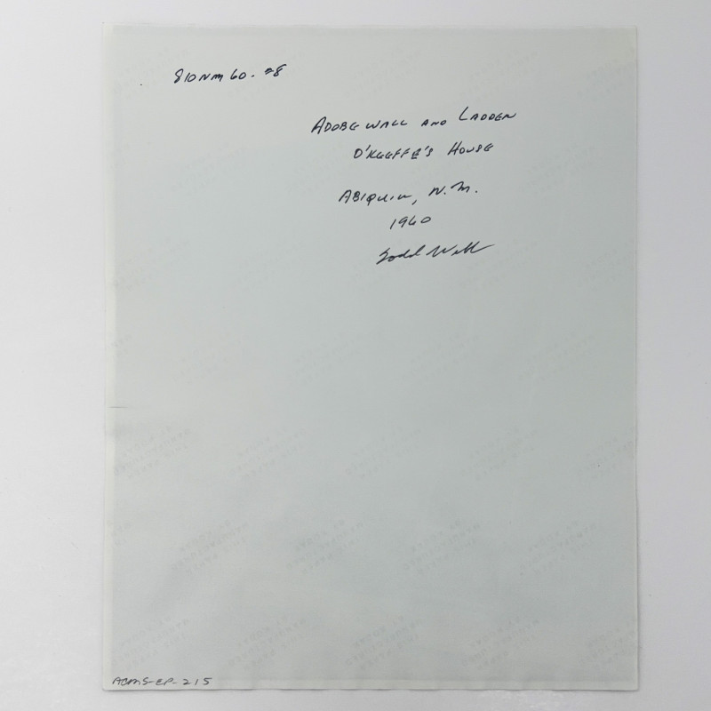 Todd Webb - Adobe Wall and Ladder, O&apos;Keeffe&apos;s House, Abiquiú, NM