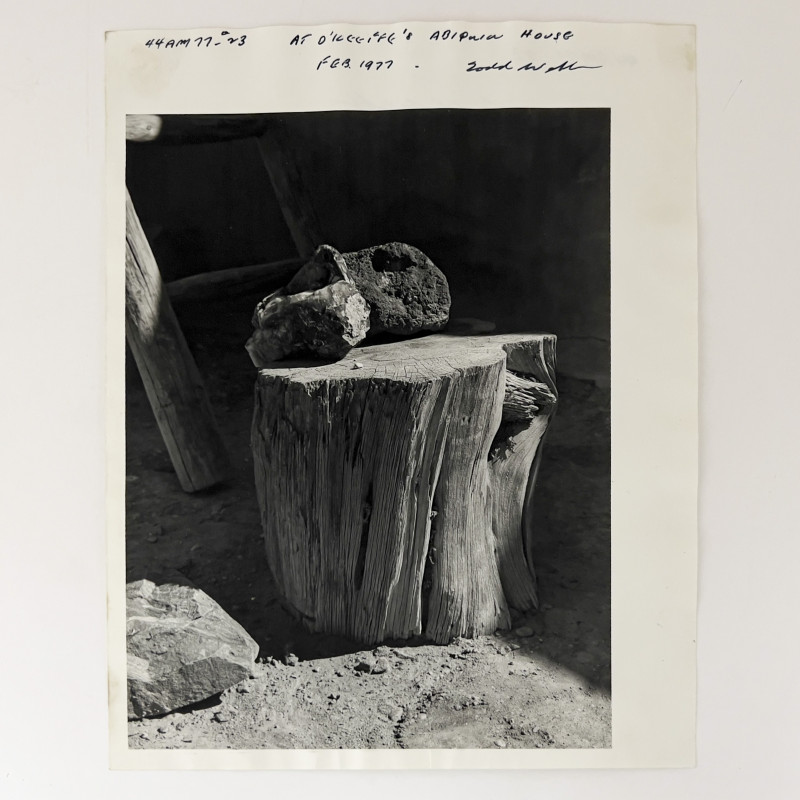 Todd Webb - At Georgia O&apos;Keeffe&apos;s Abiquiú House (Tree Stump)