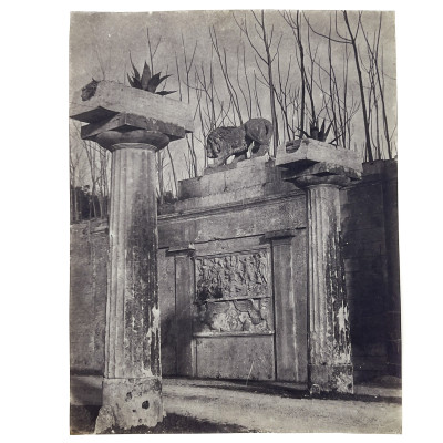 Adriano De Bonis (Attributed) - Untitled (Ruins with Columns and Lion)