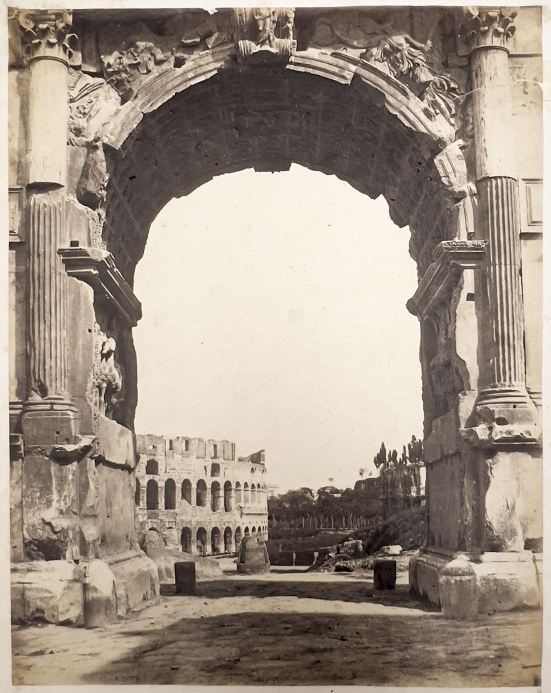 Adriano De Bonis (Attributed) - Arch of Titus and the Colosseum