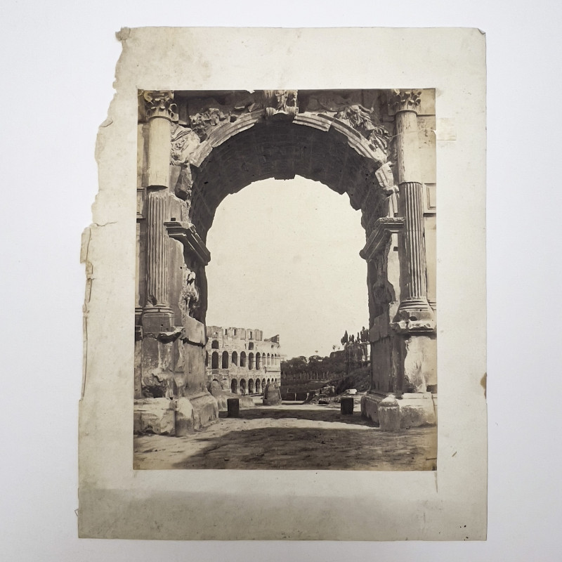 Adriano De Bonis (Attributed) - Arch of Titus and the Colosseum