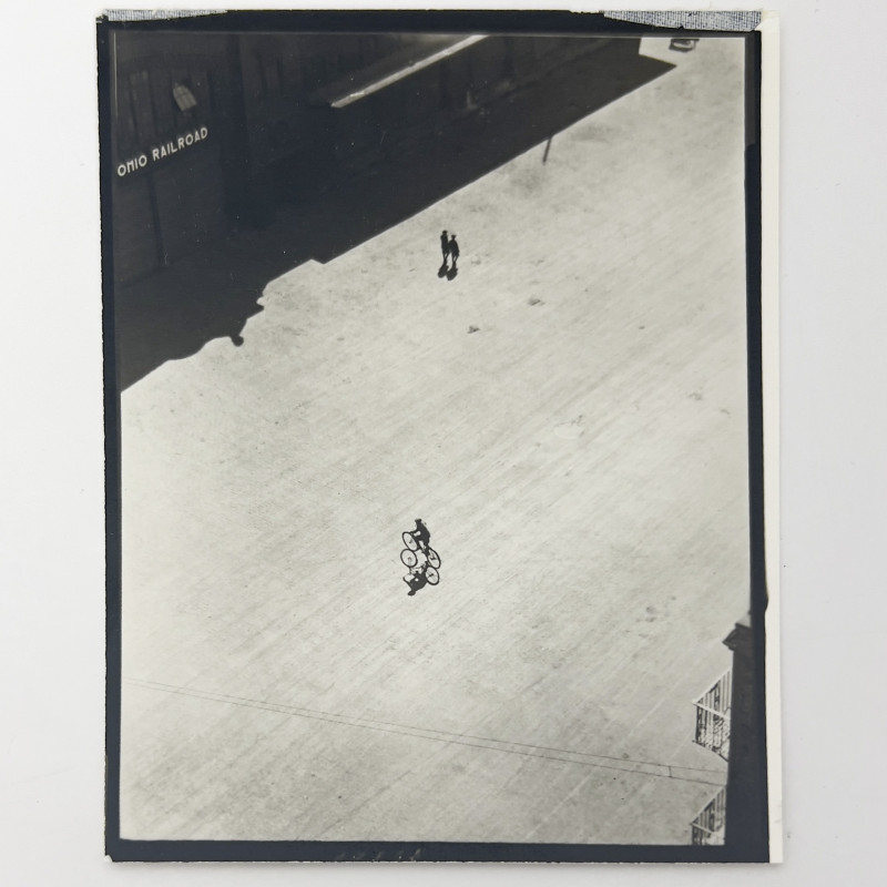 Ralph Steiner - Boy on a Bike Below the Brooklyn Bridge
