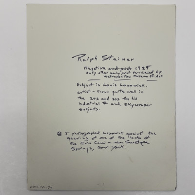 Ralph Steiner - Louis Lozowick with Gears