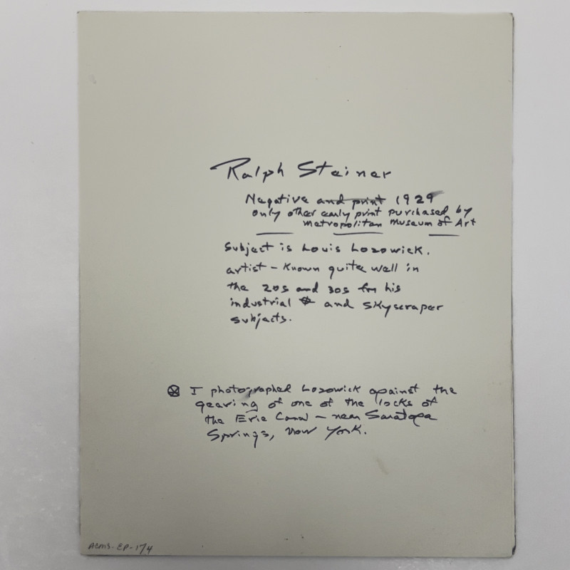 Ralph Steiner - Louis Lozowick with Gears