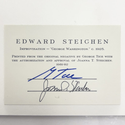 Edward Steichen - Improvisation - &quot;George Washington&quot;