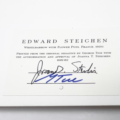 Edward Steichen - Wheelbarrow with Flower Pots, France