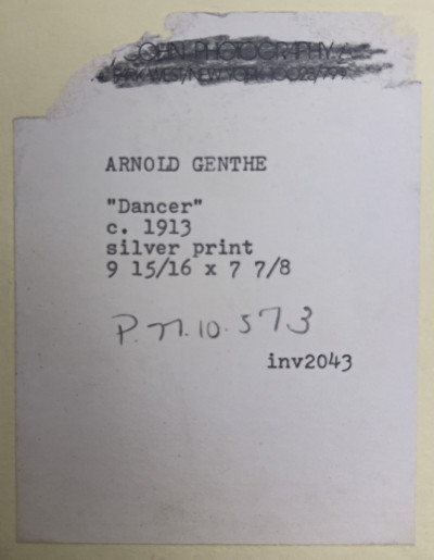 Arnold Genthe - Florence Deshon and Dancer, Two Works