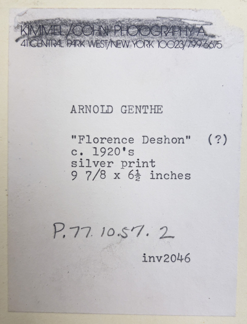 Arnold Genthe - Florence Deshon and Dancer, Two Works