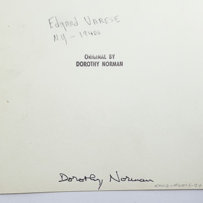 Dorothy Norman - Edgar Varese