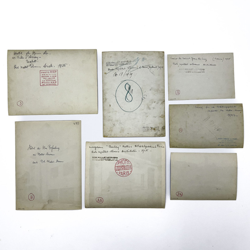 Robert Mallet-Stevens Architectural Studies, Some By Marc Vaux, Group of 7