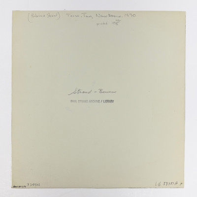 Paul Strand - Torso, Taos, New Mexico (Rebecca Strand)