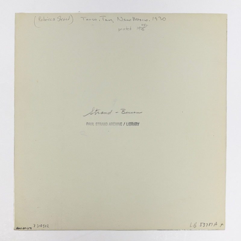 Paul Strand - Torso, Taos, New Mexico (Rebecca Strand)