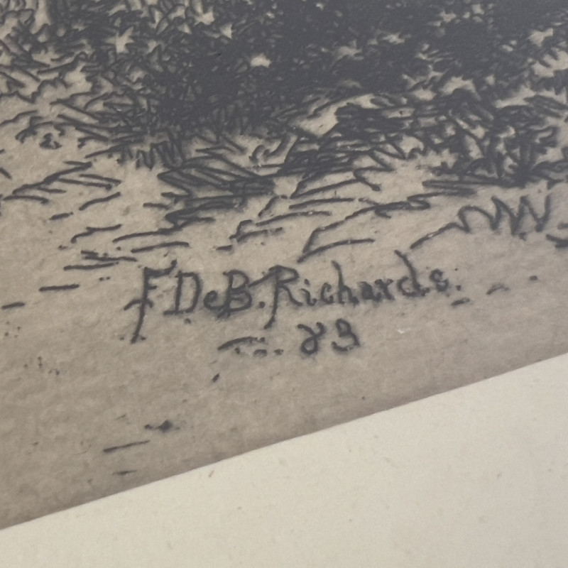 Fredrick DeBourg Richards &amp; Jean-François Millet - Two Prints in Matching Frames