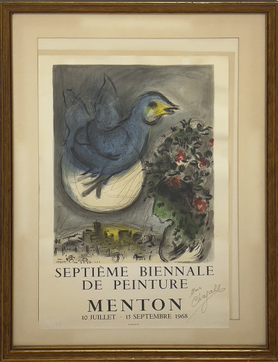 Marc Chagall - Bluebird Exhibition Poster (Signed)