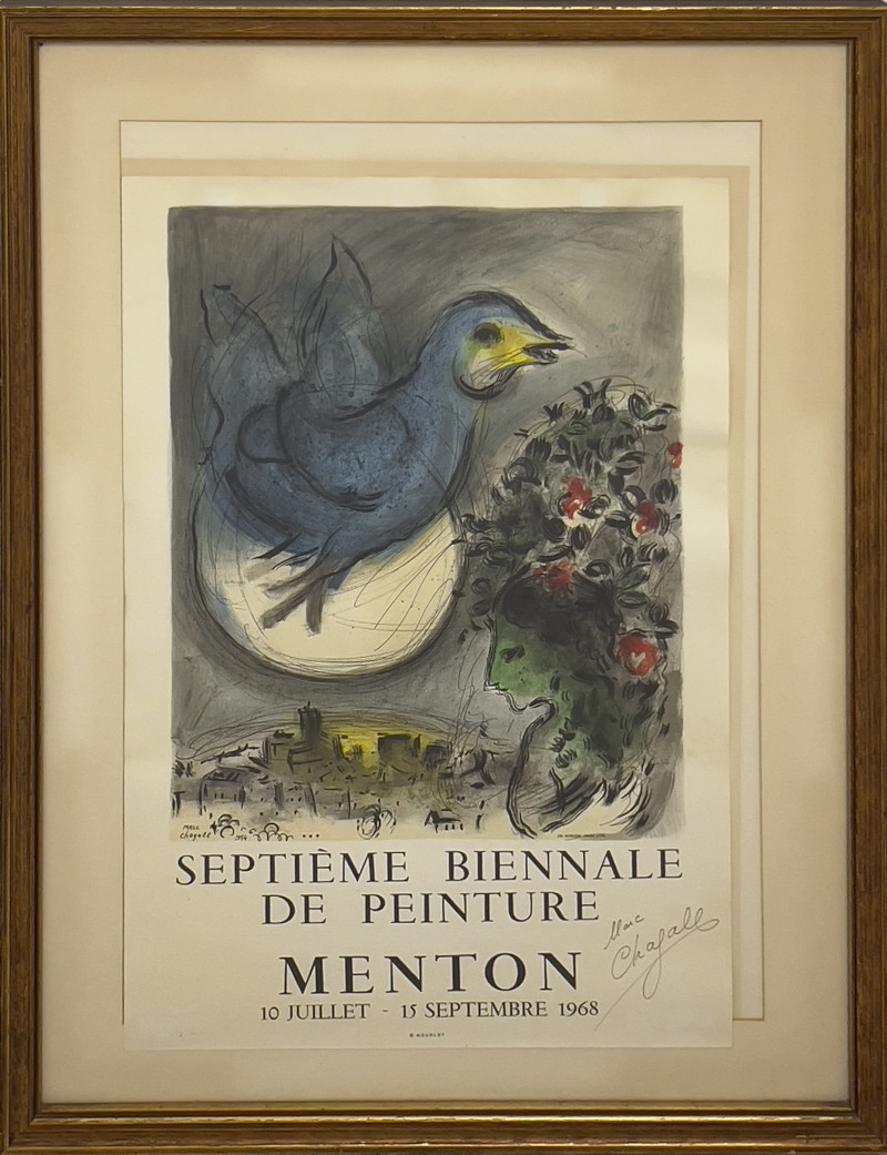 Marc Chagall - Bluebird Exhibition Poster (Signed)