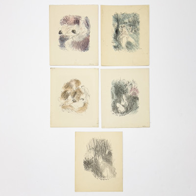 Image for Lot Marcel Vertès - Five Erotic Lithographs