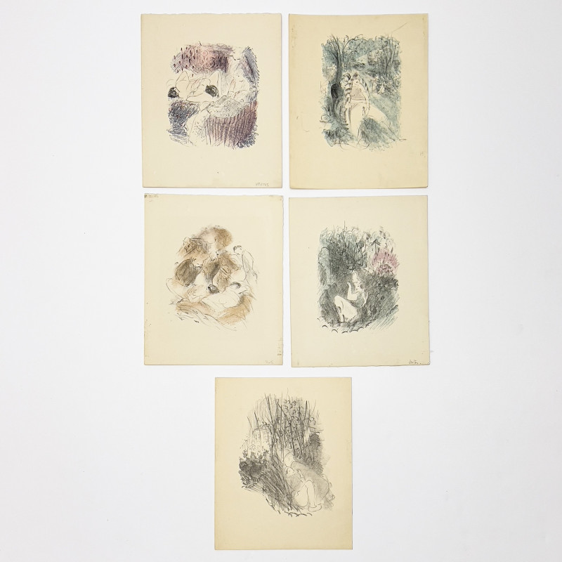 Marcel Vertès - Five Erotic Lithographs
