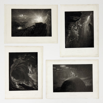 Image for Lot John Martin - Four Mezzotints from Paradise Lost