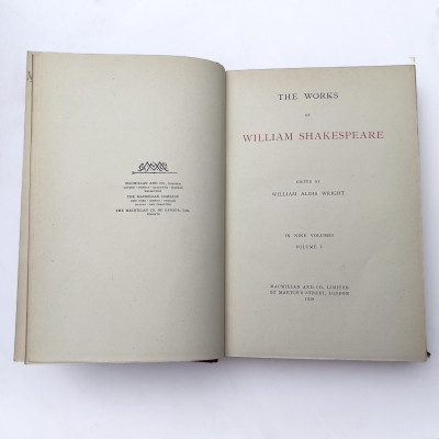 The Works of Shakespeare, 9 Volumes, edited by William Aldis Wright