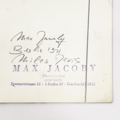 Max Jacoby - Miles Davis, Berlin