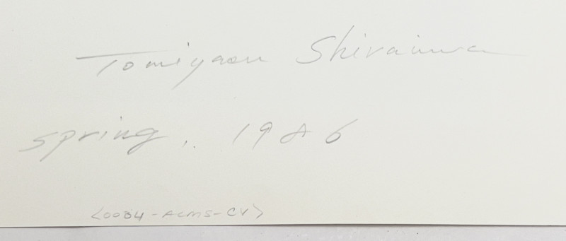 Tomiyasu Shiraiwa - For Miles Barth